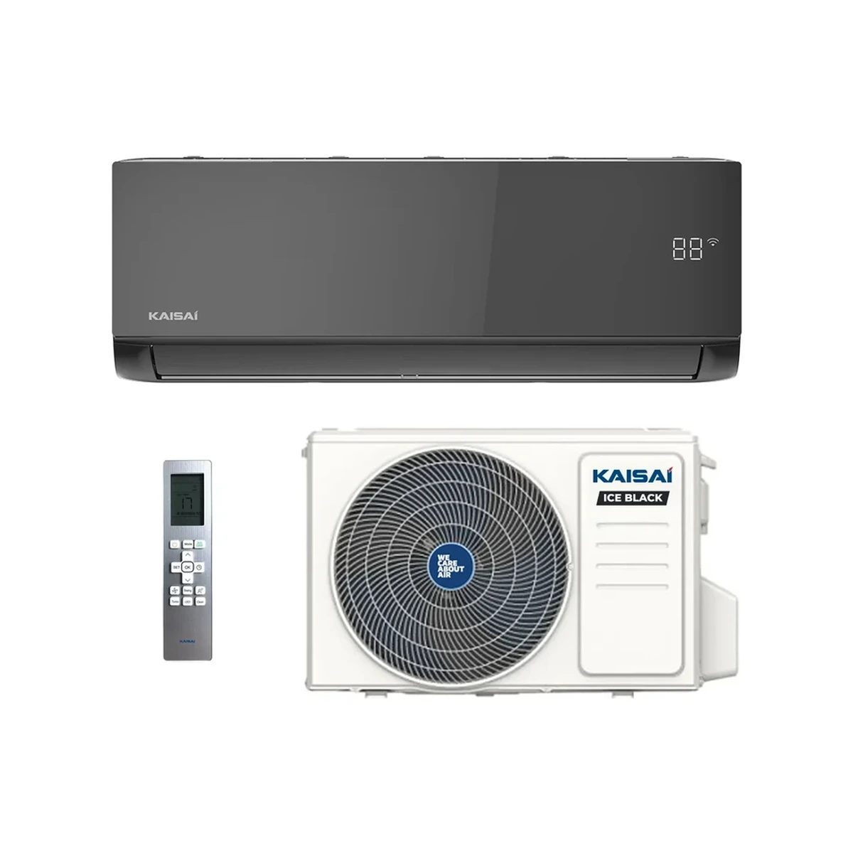 SET Klimatizácia nástenná KAISAI ICE BLACK 2,6KW KLB-09HRHI/KLWB-09HRHO