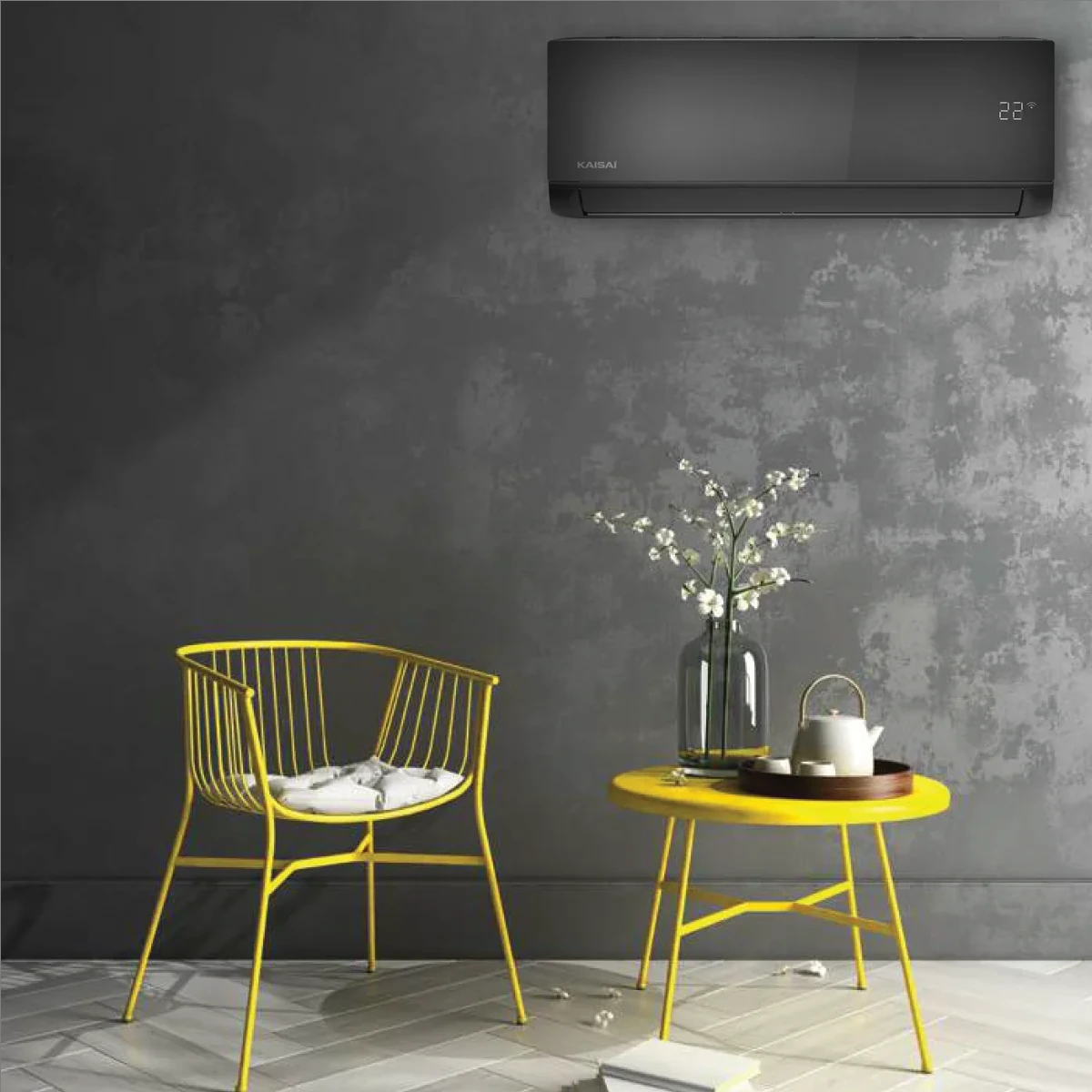 SET Klimatizácia nástenná KAISAI ICE BLACK 3,5KW KLB-12HRHI/KLWB-12HRHO