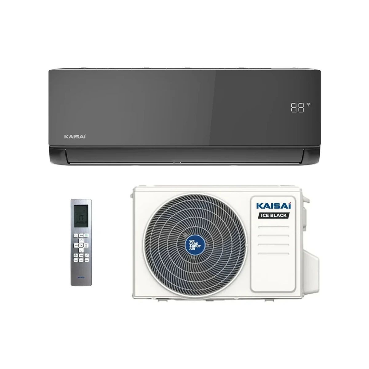 SET Klimatizácia nástenná KAISAI ICE BLACK 3,5KW KLB-12HRHI/KLWB-12HRHO