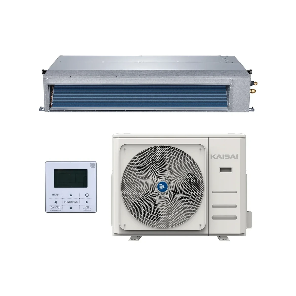SET Klimatizácia kanálová KAISAI SLIM duct 10,6KW KTI-36HWG32X/KOD30U-36HFN32X