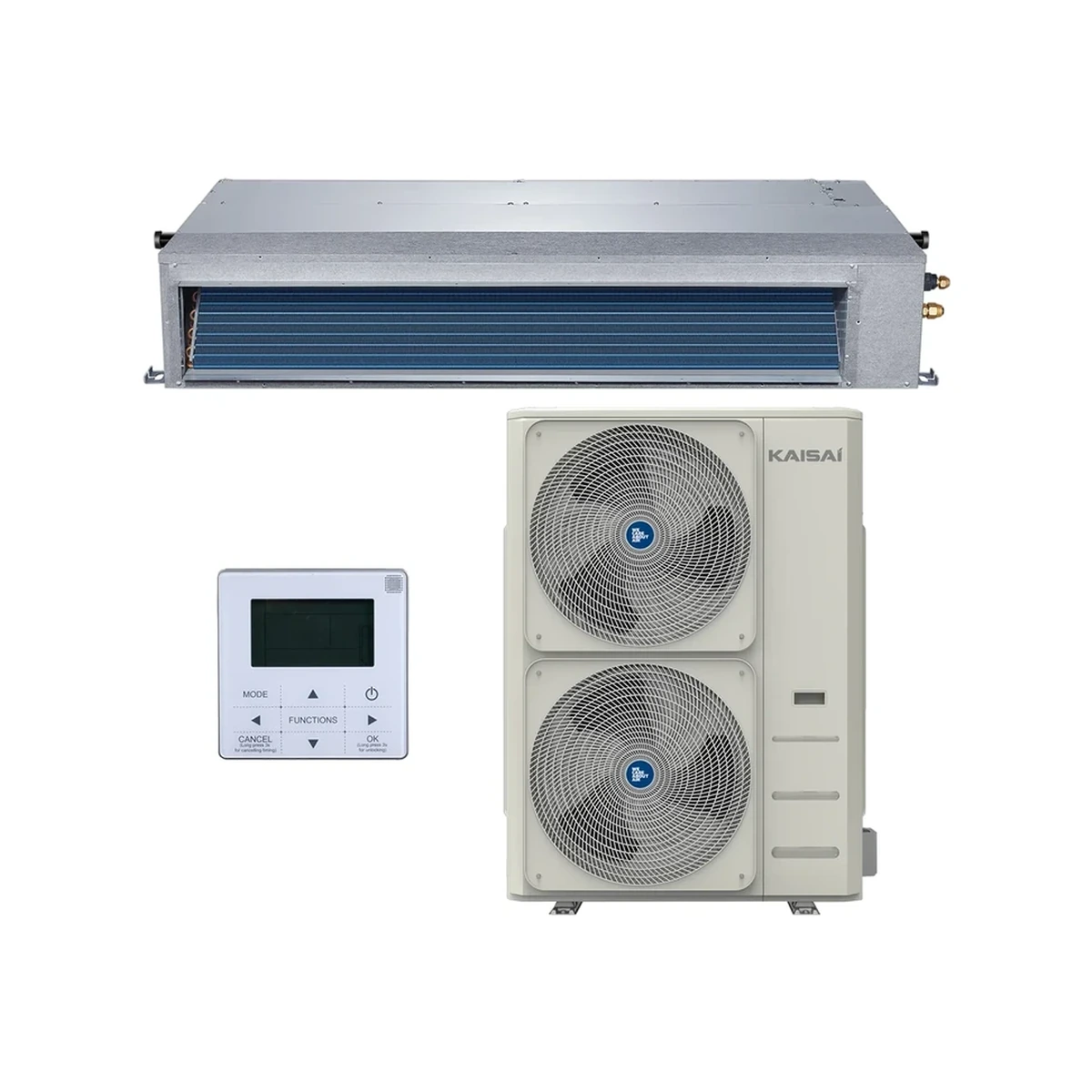 SET Klimatizácia kanálová KAISAI SLIM duct 15,2KW KTI-55HWG32X/KOE30U-55HFN32X