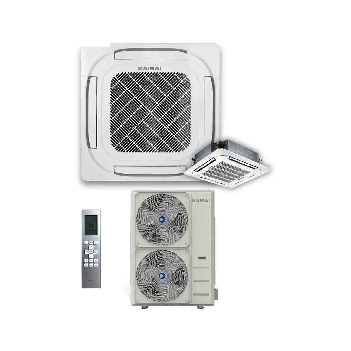 SET Klimatizácia kazetová SUPER SLIM KAISAI 15,2kW KCD-55HRG32X/KOE30U-55HFN32X a KCD-HR