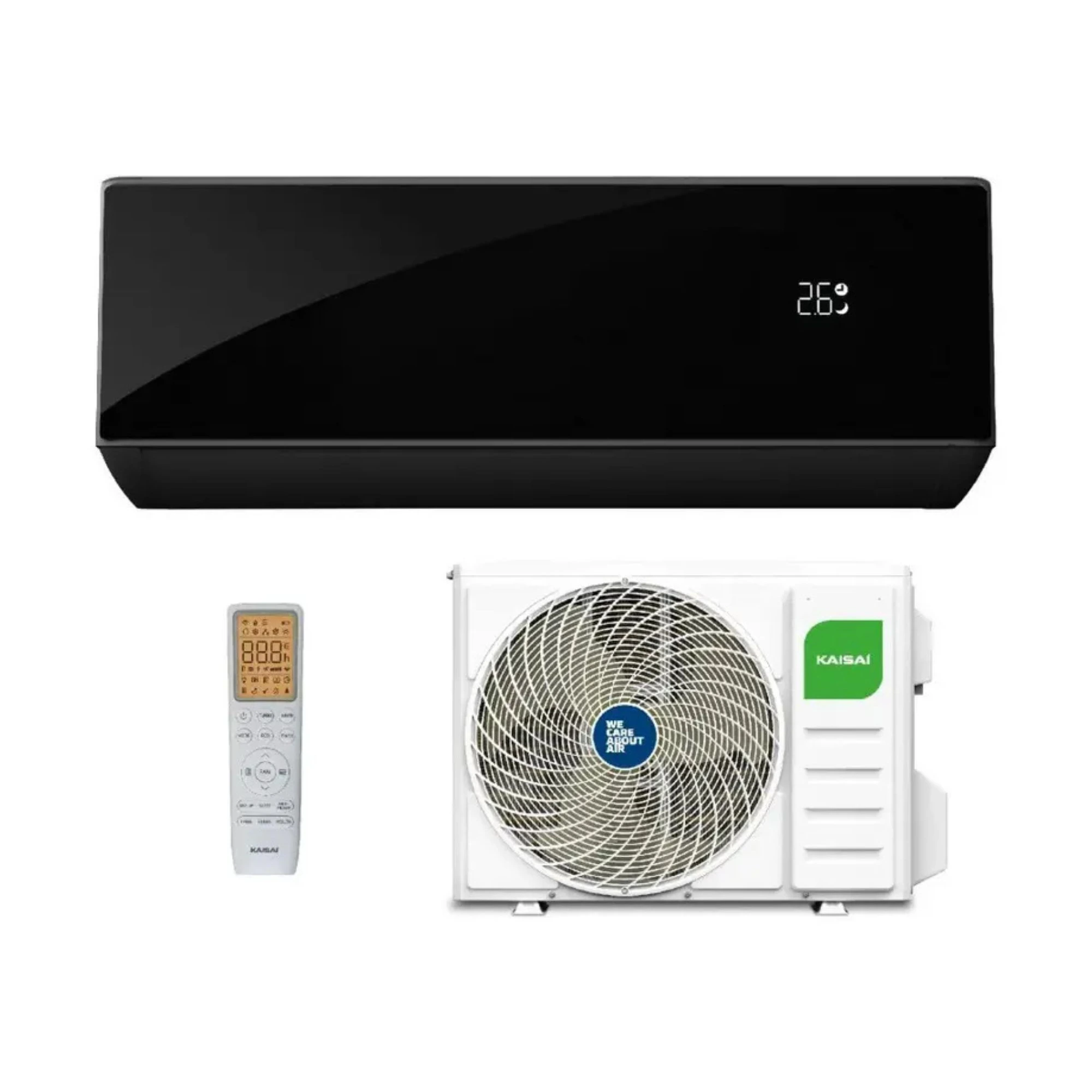 SET Klimatizácia nástenná KAISAI PRO HEAT+ 2,6 kW Black – kompletný set 2,6 kW, energetická trieda A+++ - foto 3