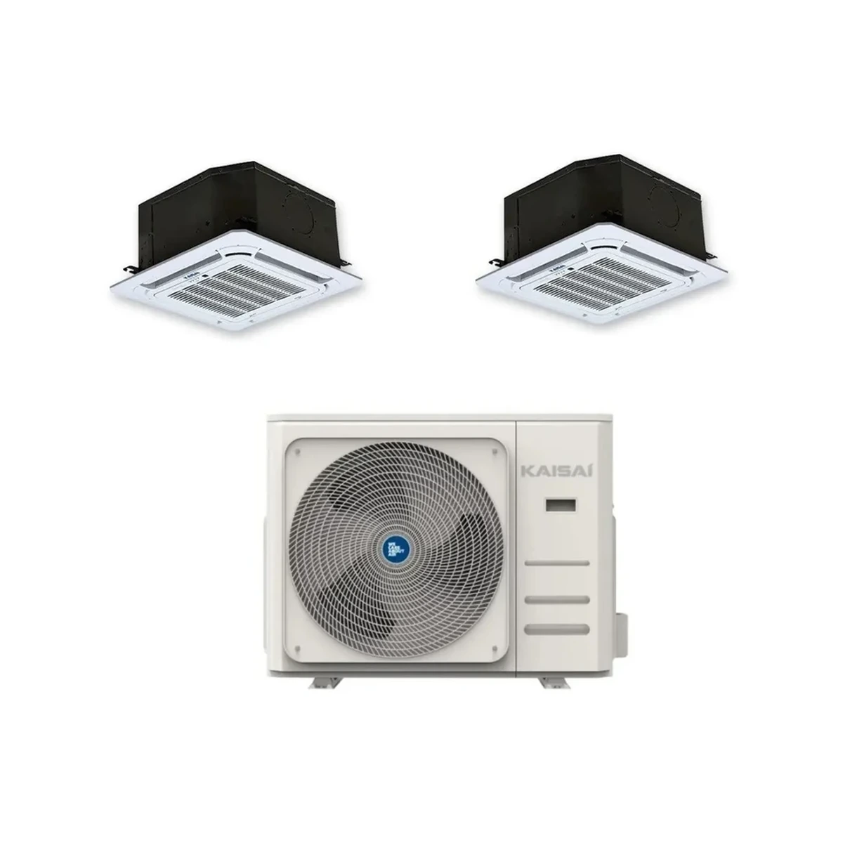 SET Klimatizácia kazetová KAISAI 2 × KCA4U-18HRG32X KOD30U-36HFJ32X 10,6KW Twin