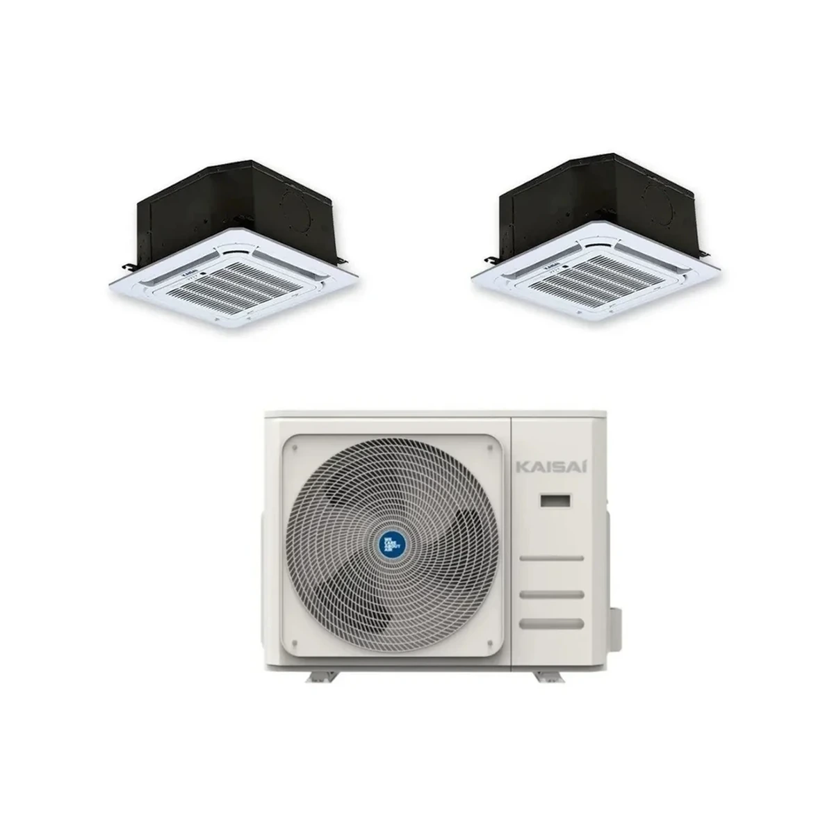 SET Klimatizácia kazetová KAISAI 2 × KCAU-24HRG32X KOD30U-36HFJ32X 14,1KW Twin